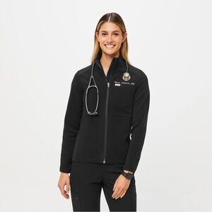 Figs On-Shift Fleece Black Jacket Size Medium